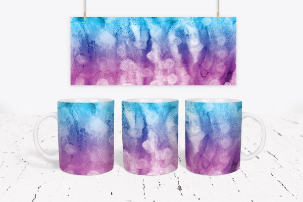 Tazza Bokeh Background Watercolor Mug Sublimation 10