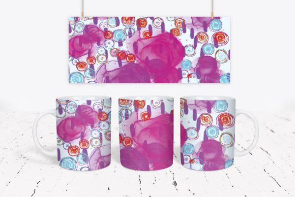 Tazza Alcohol Ink Abstract Flowers Mug 1